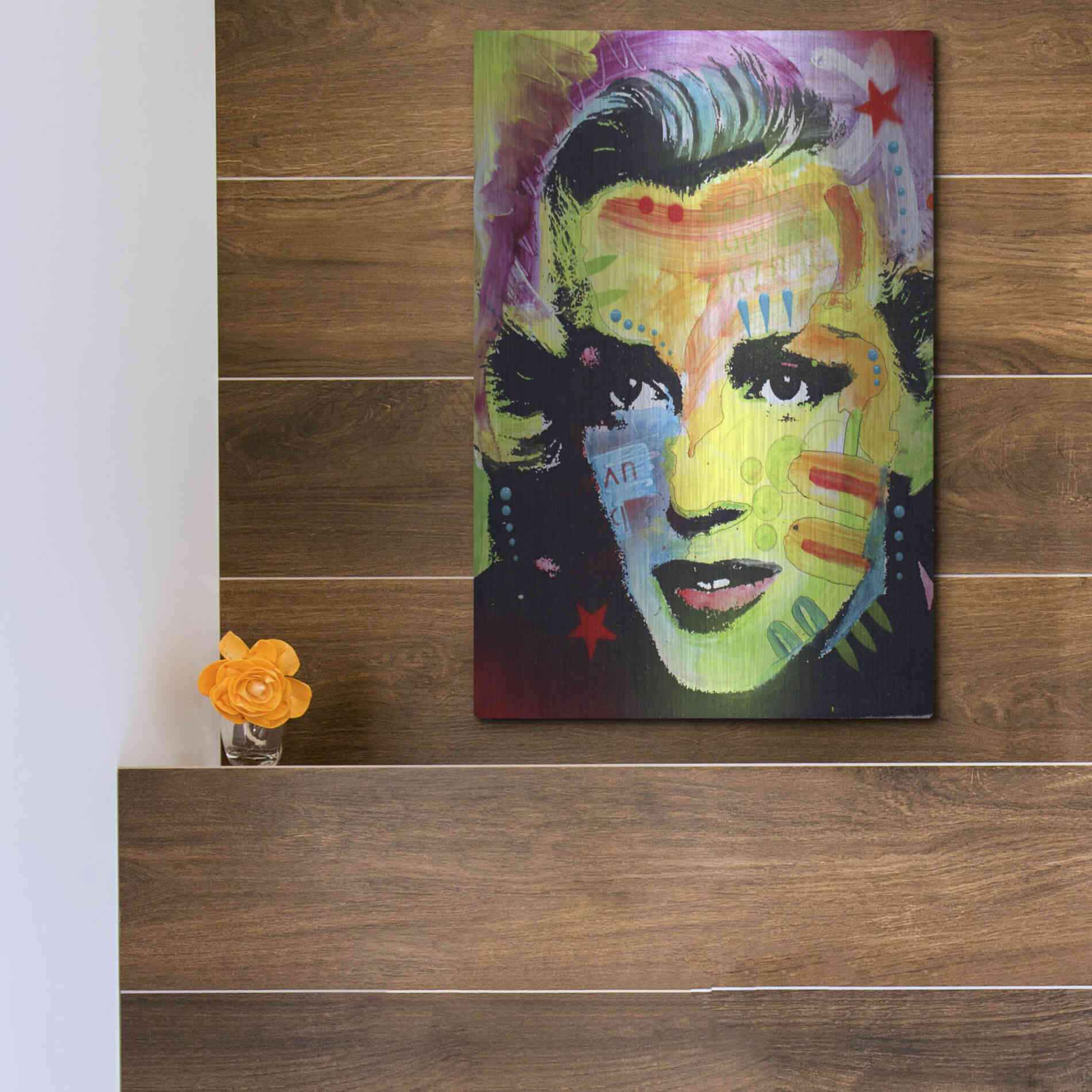 Luxe Metal Art 'Marilyn Monroe I' by Dean Russo, Metal Wall Art,12x16