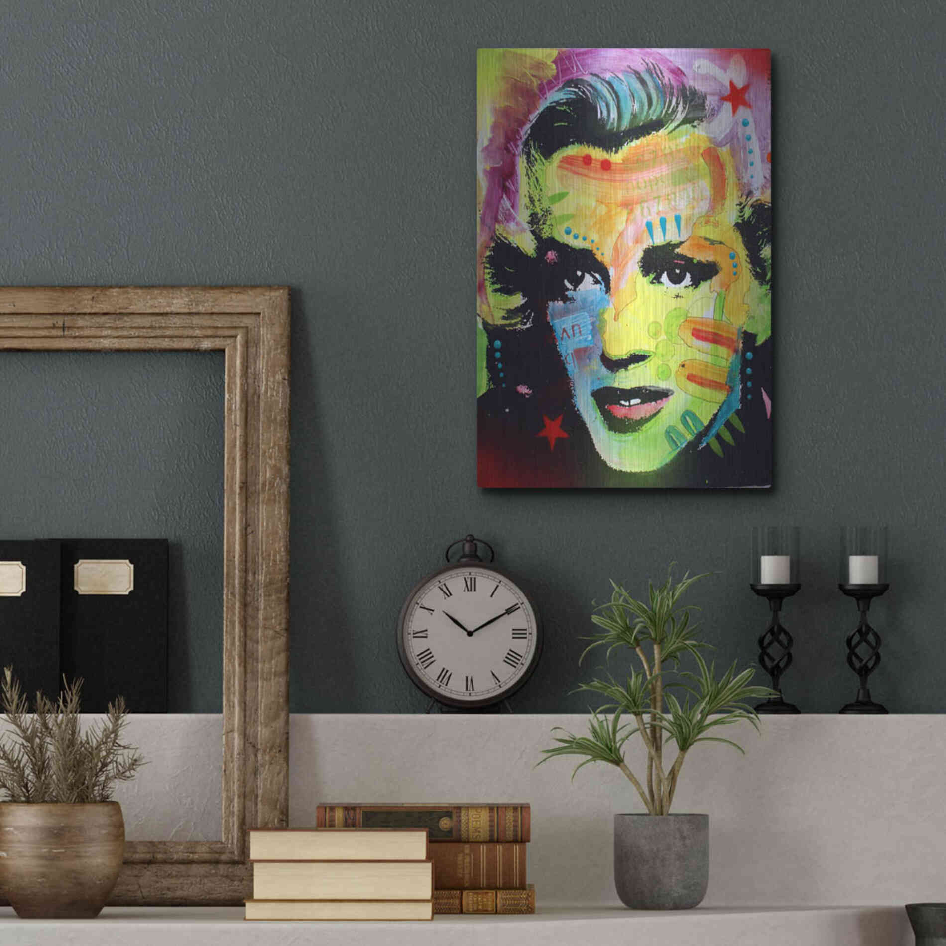 Luxe Metal Art 'Marilyn Monroe I' by Dean Russo, Metal Wall Art,12x16