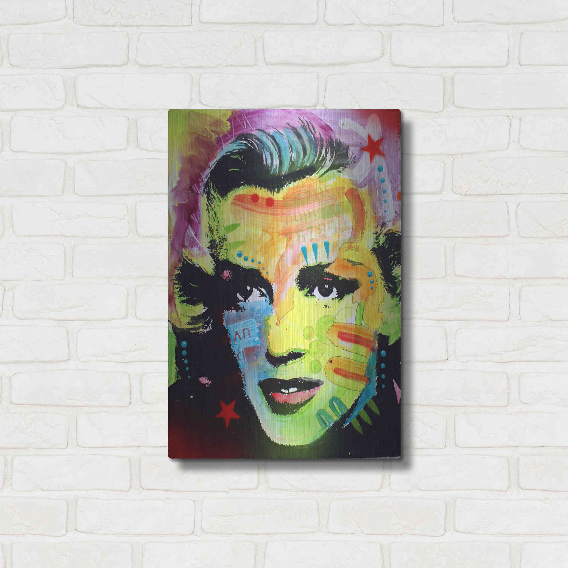 Luxe Metal Art 'Marilyn Monroe I' by Dean Russo, Metal Wall Art,16x24