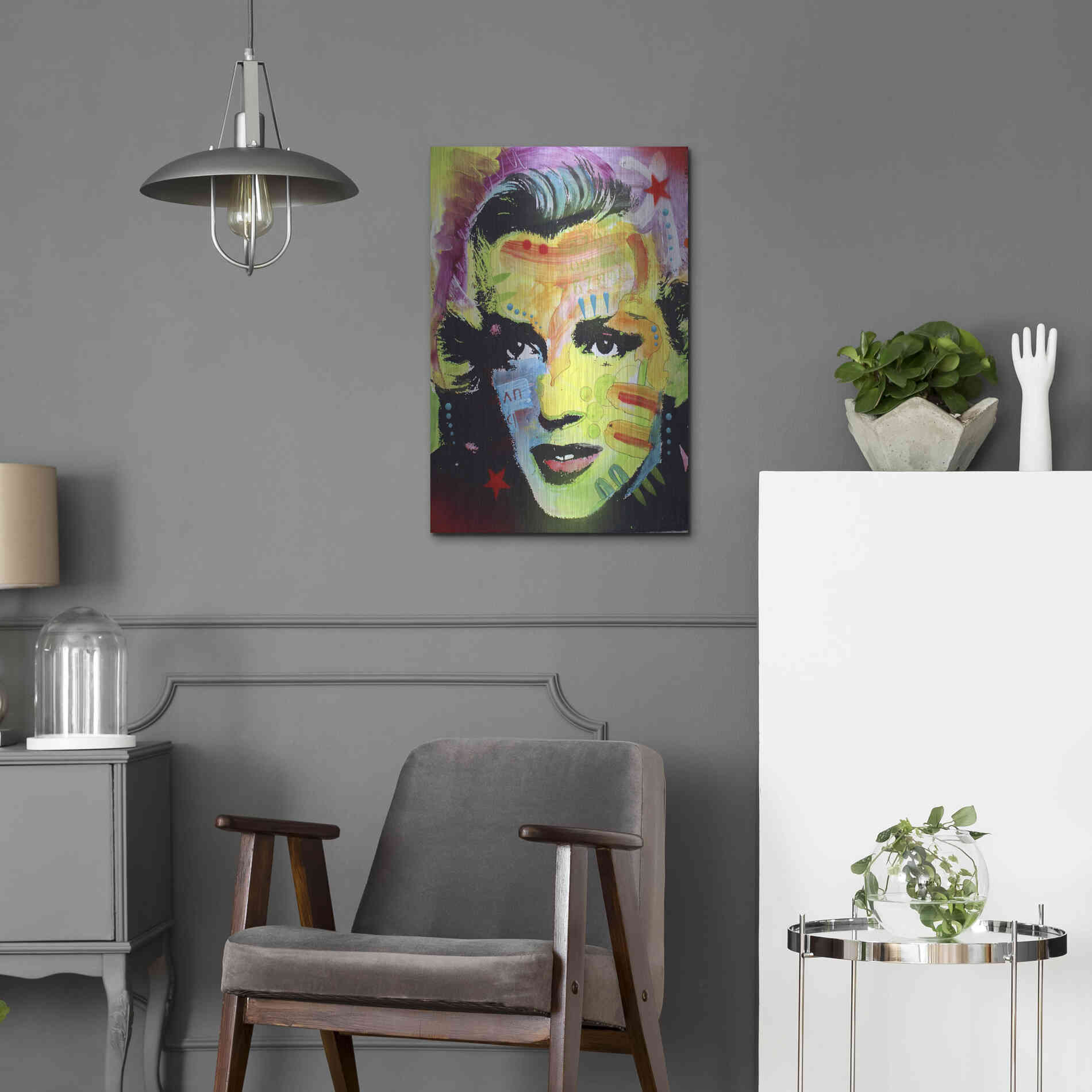 Luxe Metal Art 'Marilyn Monroe I' by Dean Russo, Metal Wall Art,16x24