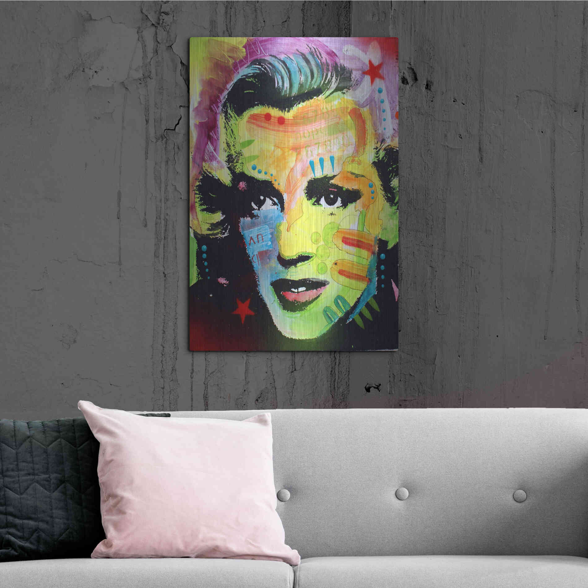 Luxe Metal Art 'Marilyn Monroe I' by Dean Russo, Metal Wall Art,24x36