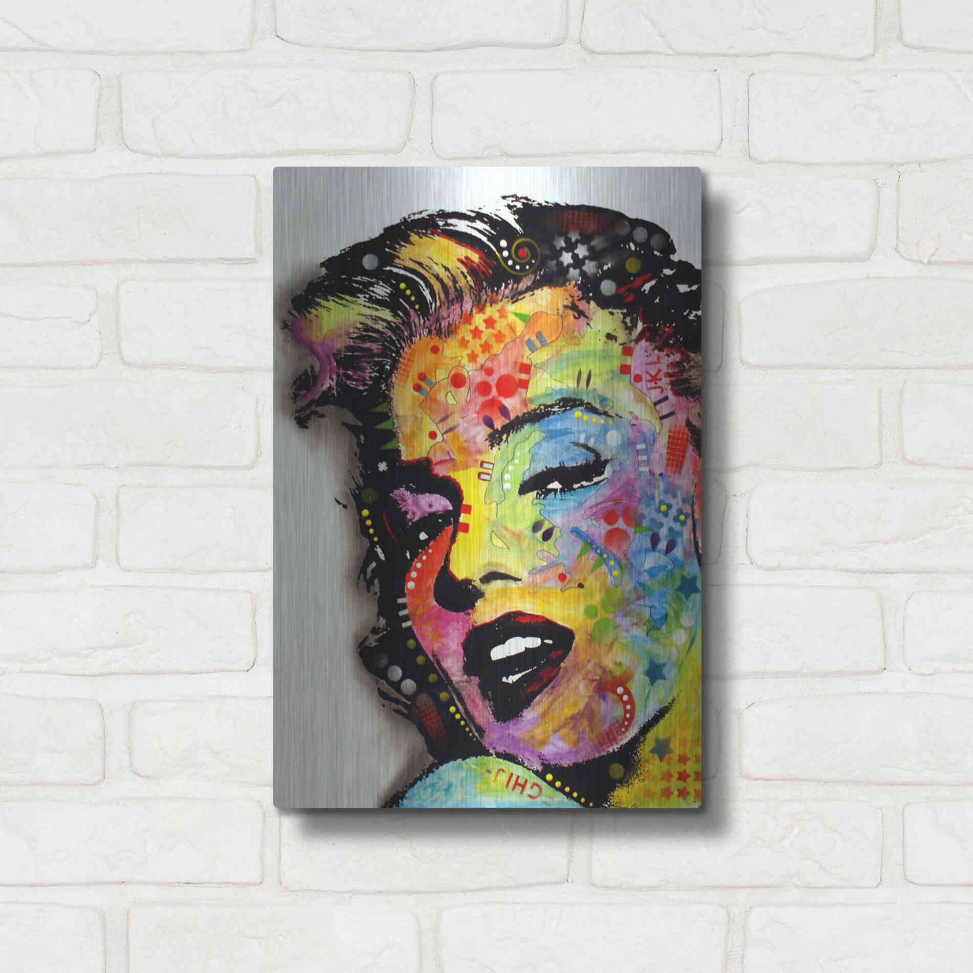 Luxe Metal Art 'Marilyn Monroe Ii' by Dean Russo, Metal Wall Art,12x16