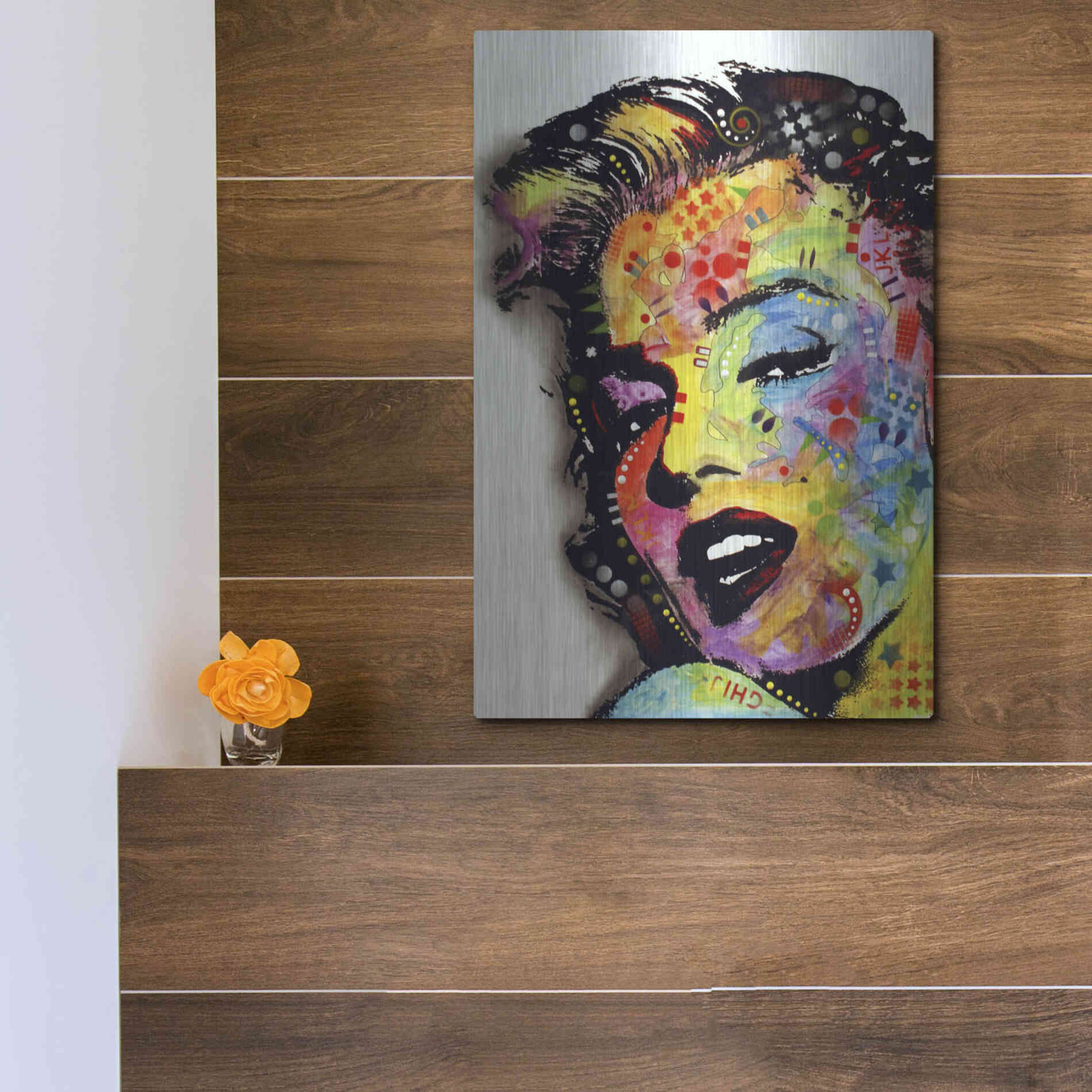 Luxe Metal Art 'Marilyn Monroe Ii' by Dean Russo, Metal Wall Art,12x16