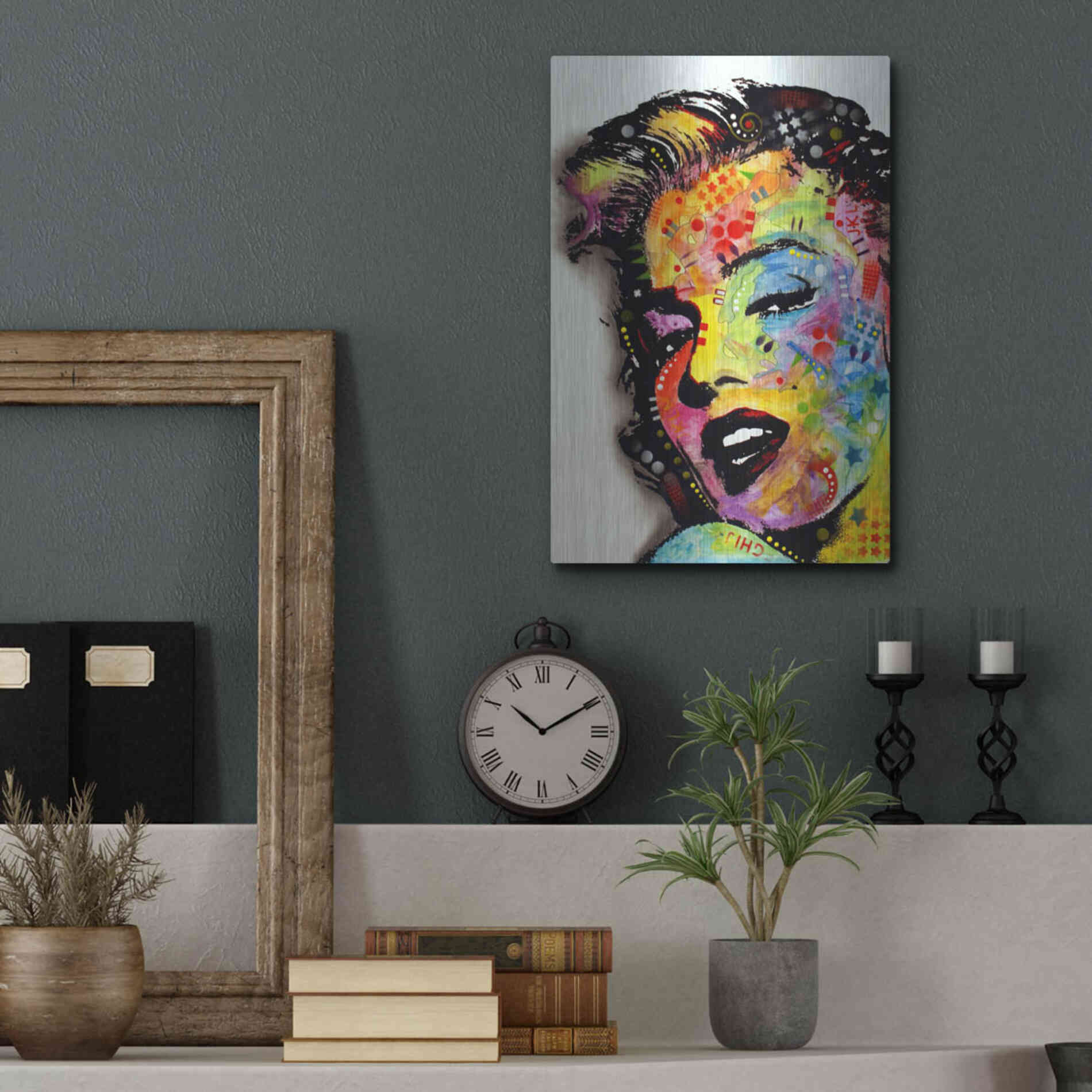 Luxe Metal Art 'Marilyn Monroe Ii' by Dean Russo, Metal Wall Art,12x16