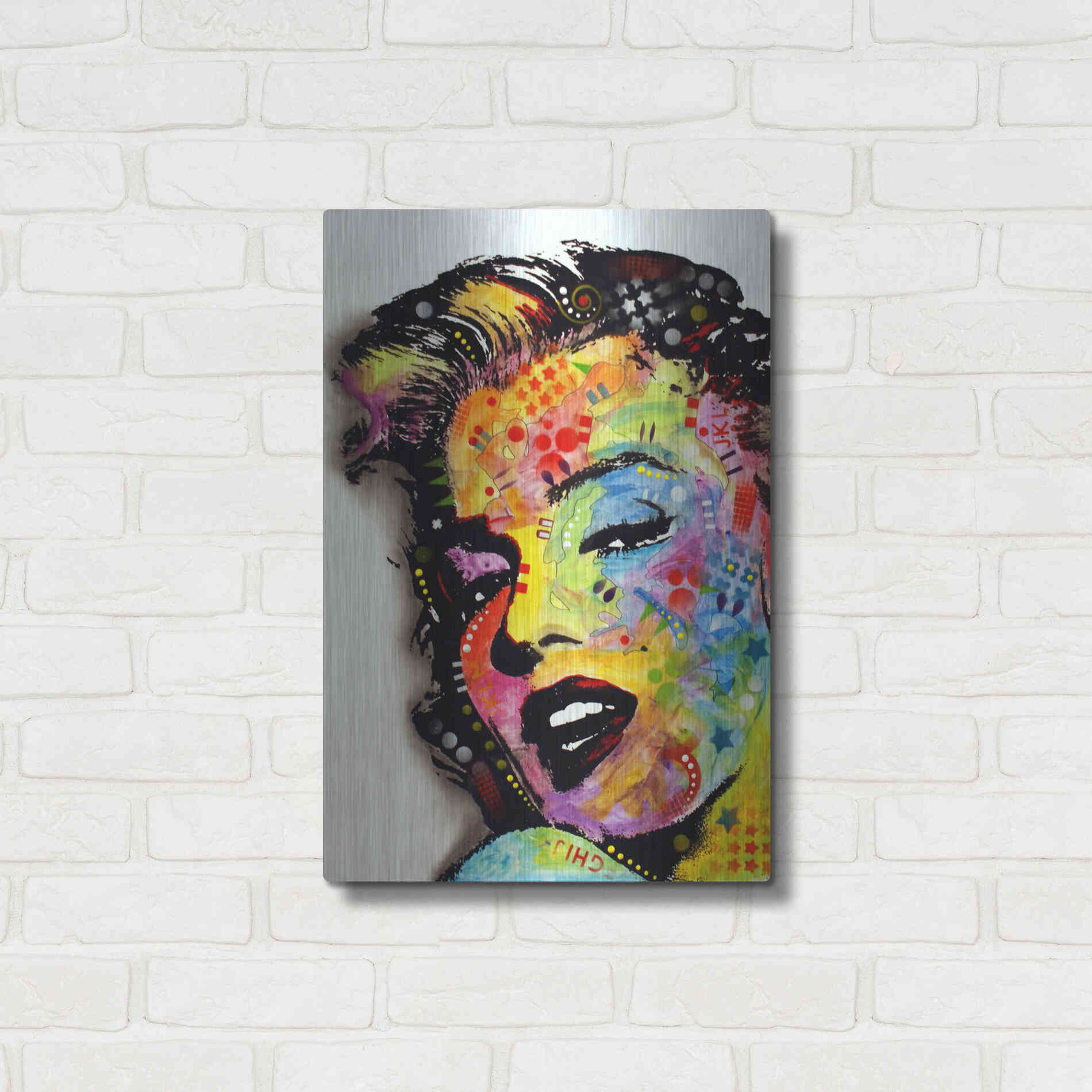 Luxe Metal Art 'Marilyn Monroe Ii' by Dean Russo, Metal Wall Art,16x24