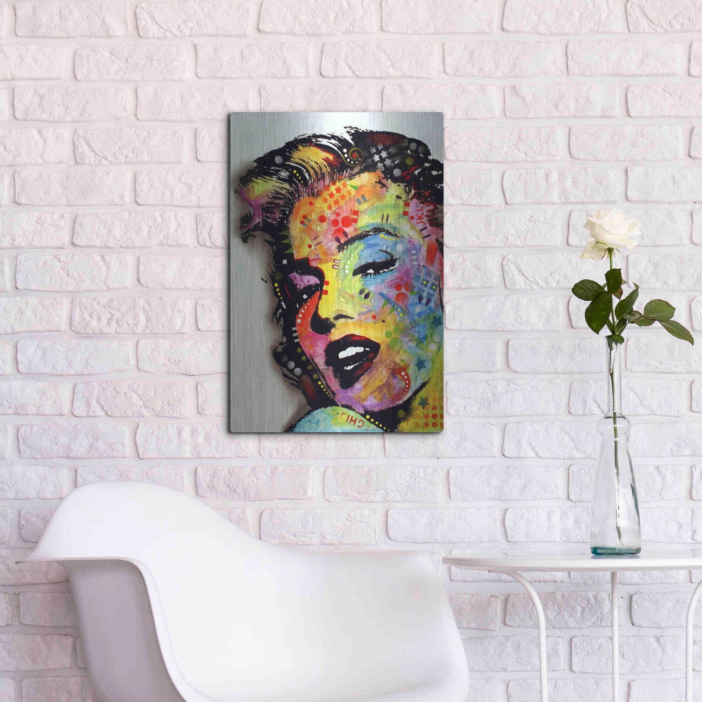 Luxe Metal Art 'Marilyn Monroe Ii' by Dean Russo, Metal Wall Art,16x24