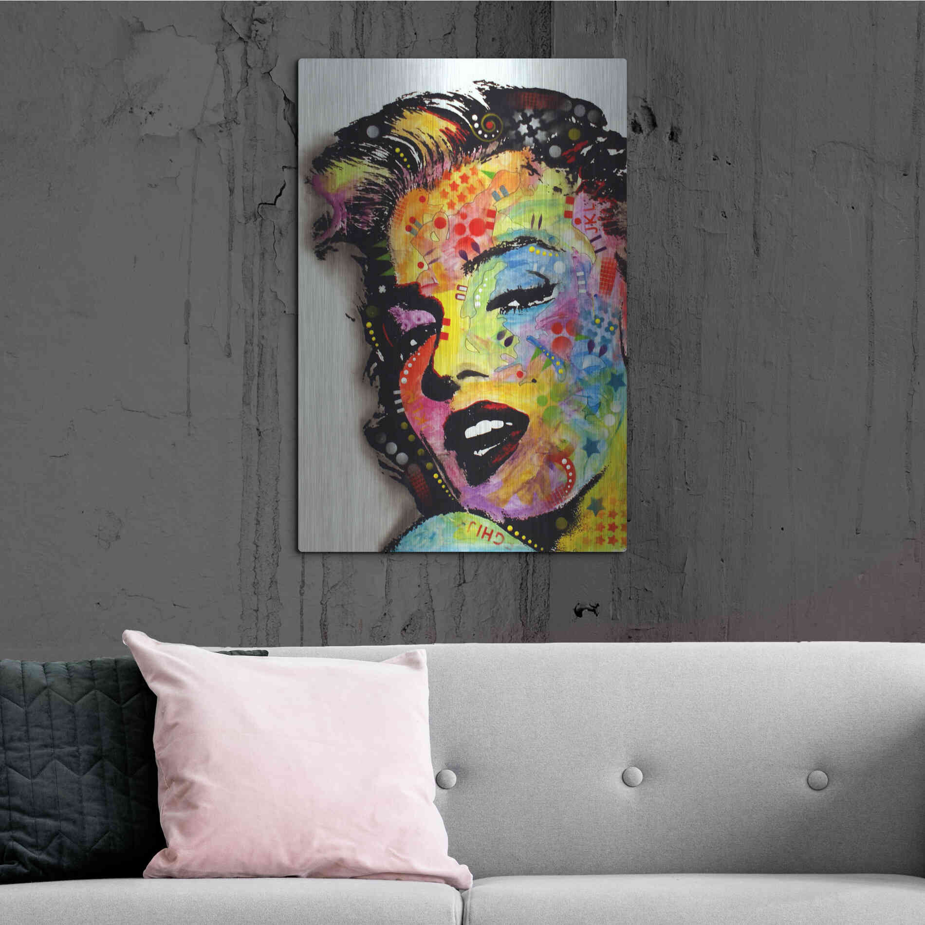 Luxe Metal Art 'Marilyn Monroe Ii' by Dean Russo, Metal Wall Art,24x36