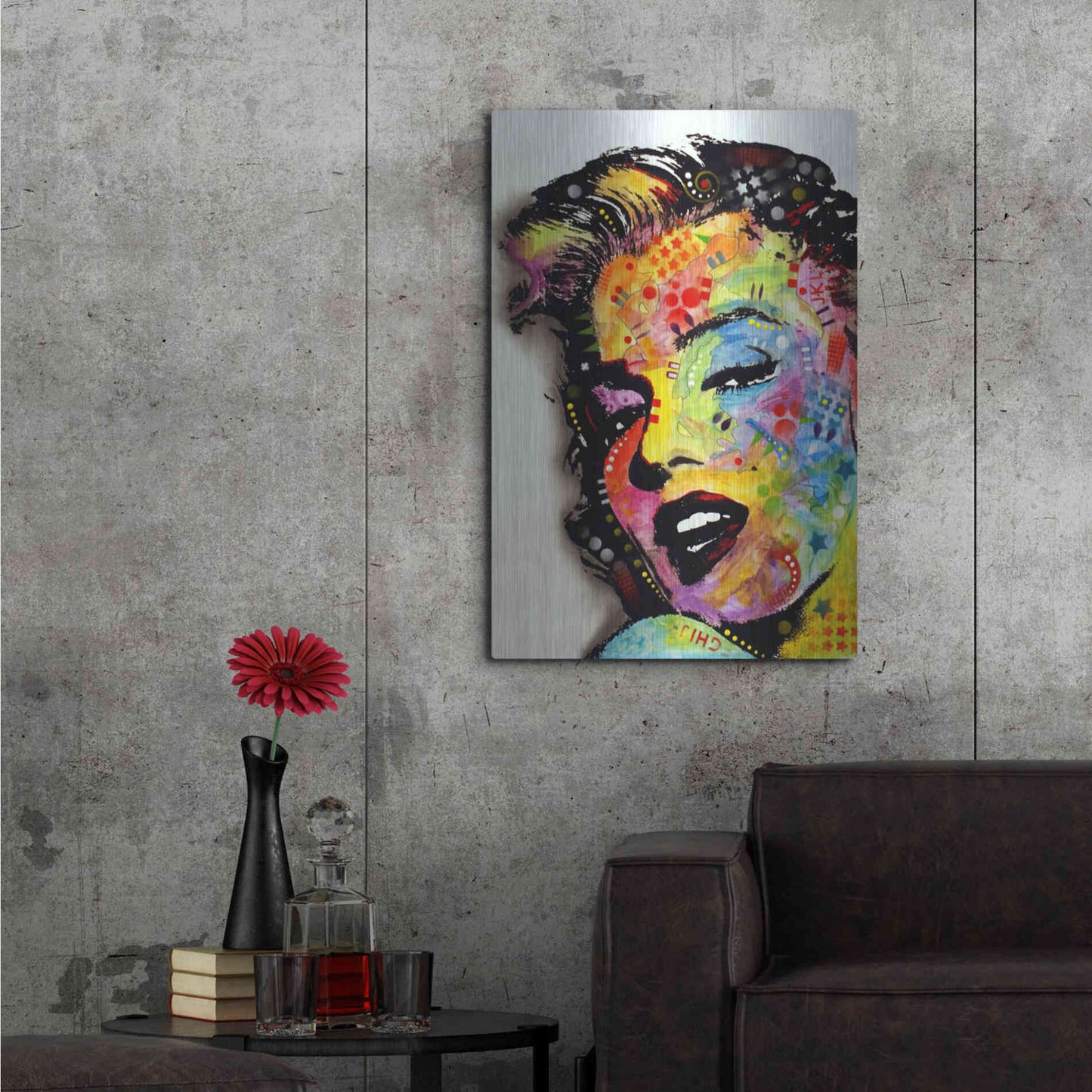 Luxe Metal Art 'Marilyn Monroe Ii' by Dean Russo, Metal Wall Art,24x36