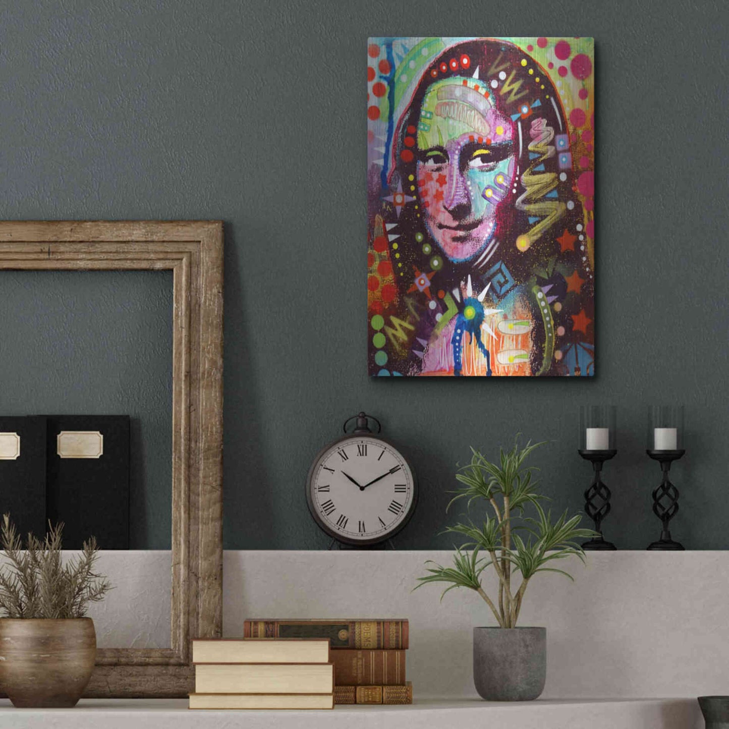 Luxe Metal Art 'Mona Lisa' by Dean Russo, Metal Wall Art,12x16