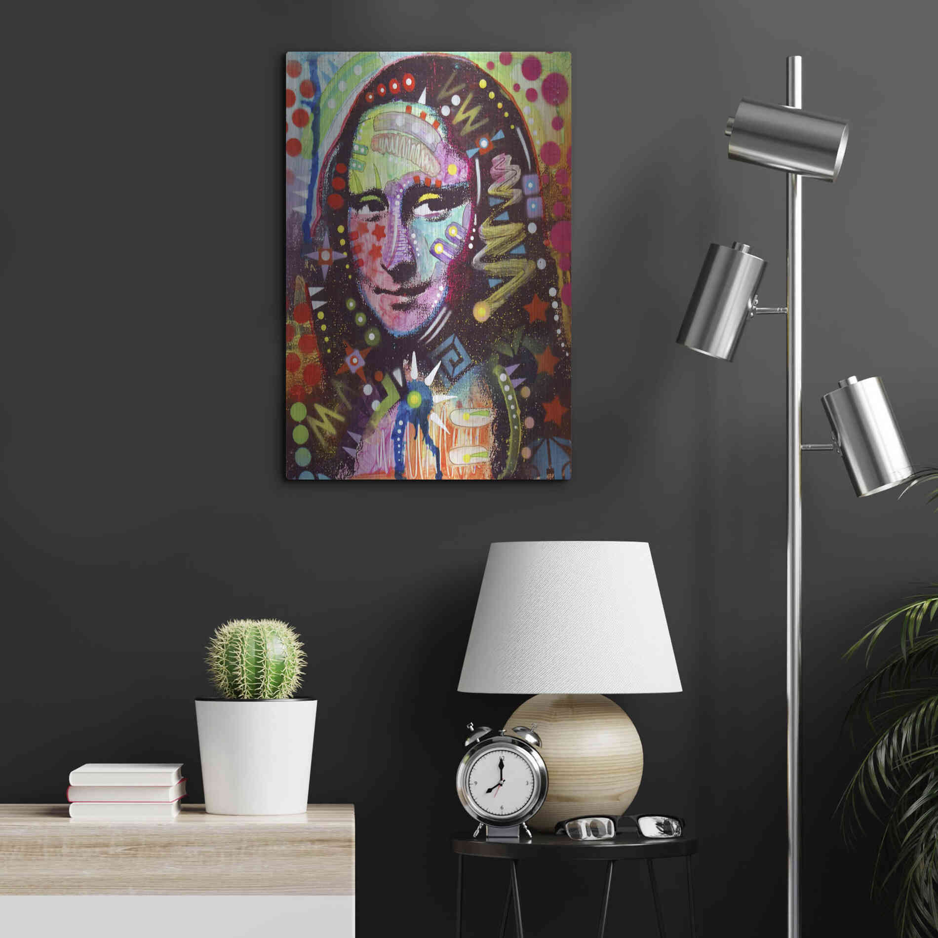 Luxe Metal Art 'Mona Lisa' by Dean Russo, Metal Wall Art,16x24