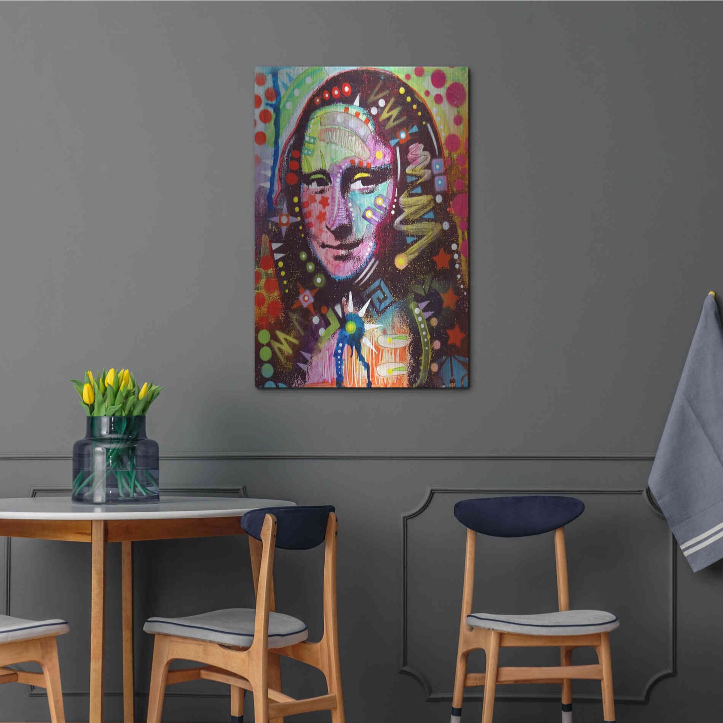 Luxe Metal Art 'Mona Lisa' by Dean Russo, Metal Wall Art,24x36