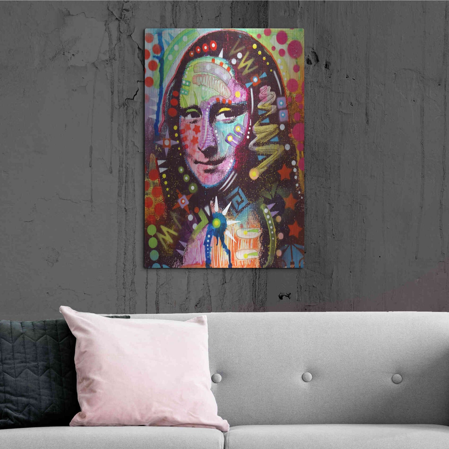 Luxe Metal Art 'Mona Lisa' by Dean Russo, Metal Wall Art,24x36