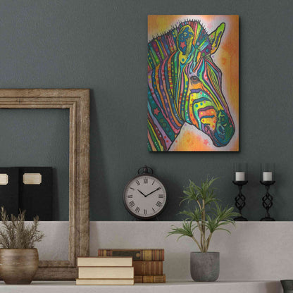 Luxe Metal Art 'Zebra' by Dean Russo, Metal Wall Art,12x16