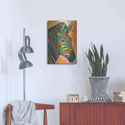 Luxe Metal Art 'Zebra' by Dean Russo, Metal Wall Art,16x24