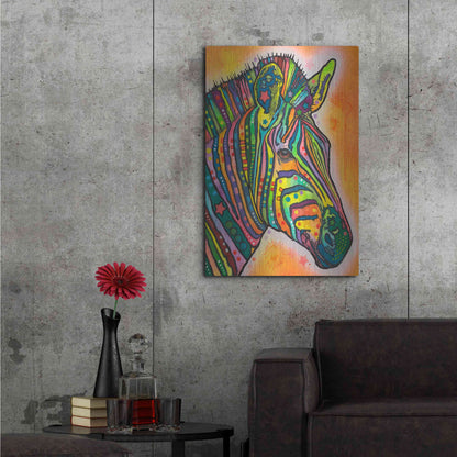 Luxe Metal Art 'Zebra' by Dean Russo, Metal Wall Art,24x36