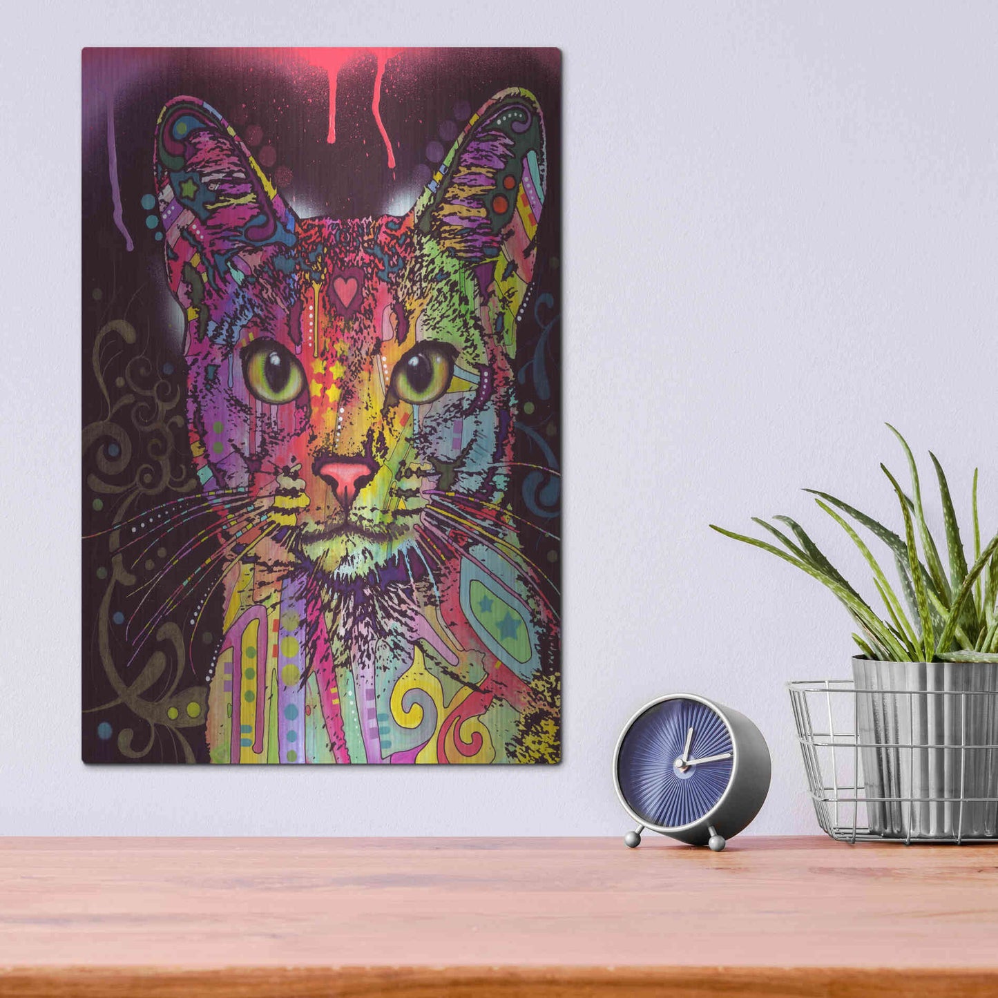 Luxe Metal Art 'Abyssinian' by Dean Russo, Metal Wall Art,12x16