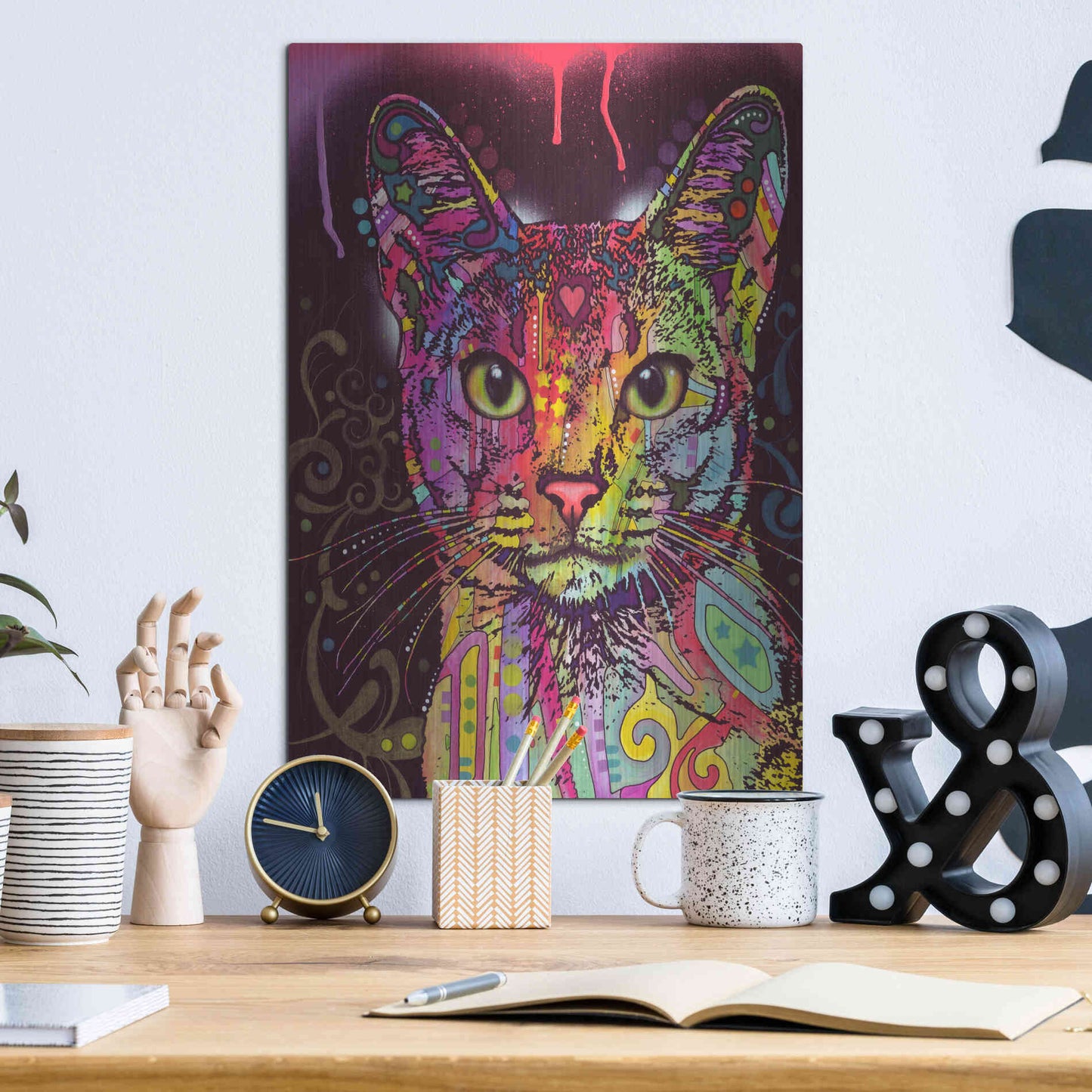 Luxe Metal Art 'Abyssinian' by Dean Russo, Metal Wall Art,12x16