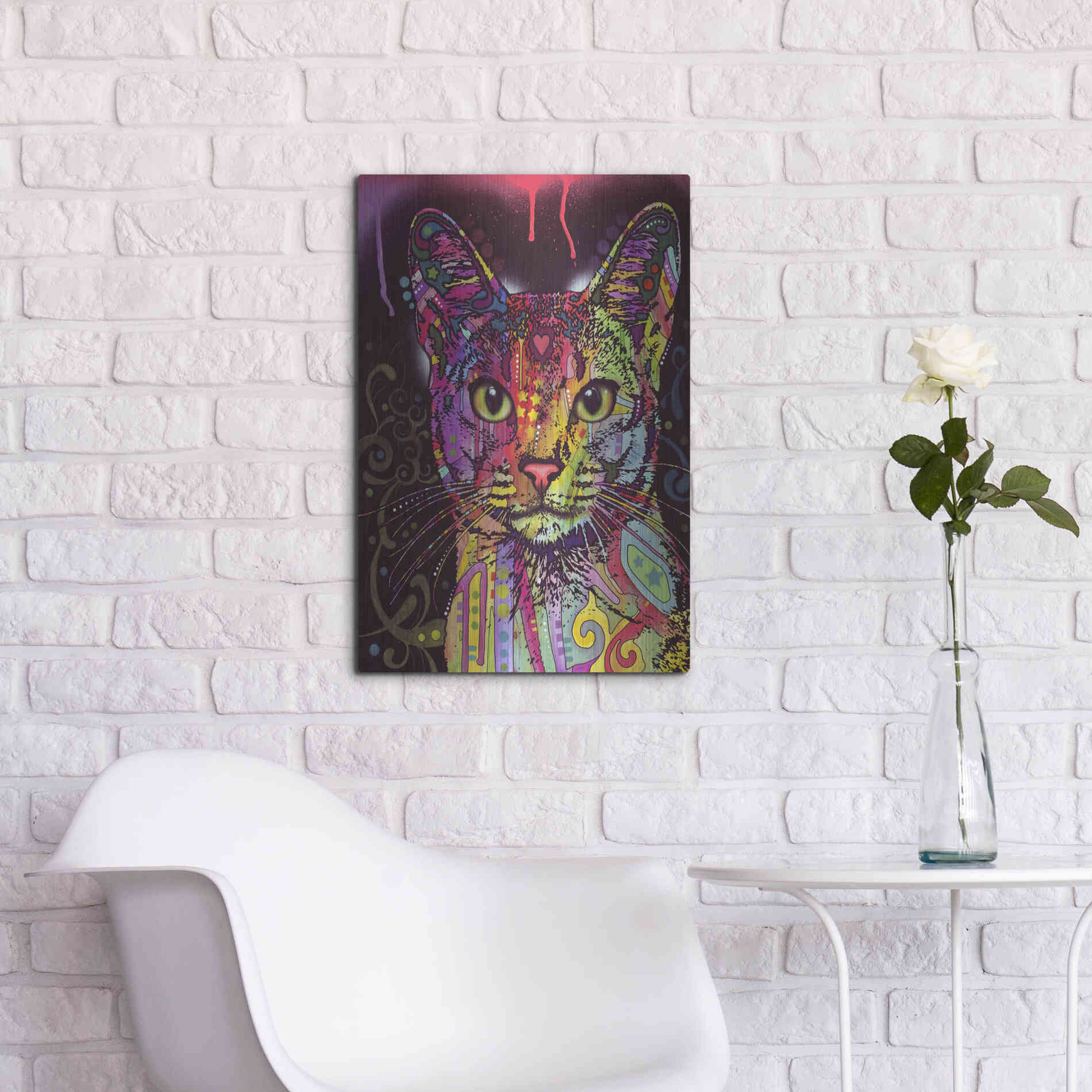 Luxe Metal Art 'Abyssinian' by Dean Russo, Metal Wall Art,16x24