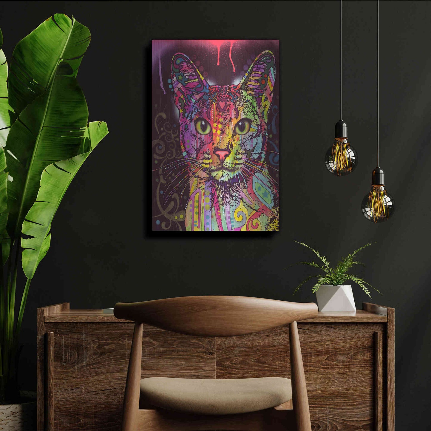 Luxe Metal Art 'Abyssinian' by Dean Russo, Metal Wall Art,24x36