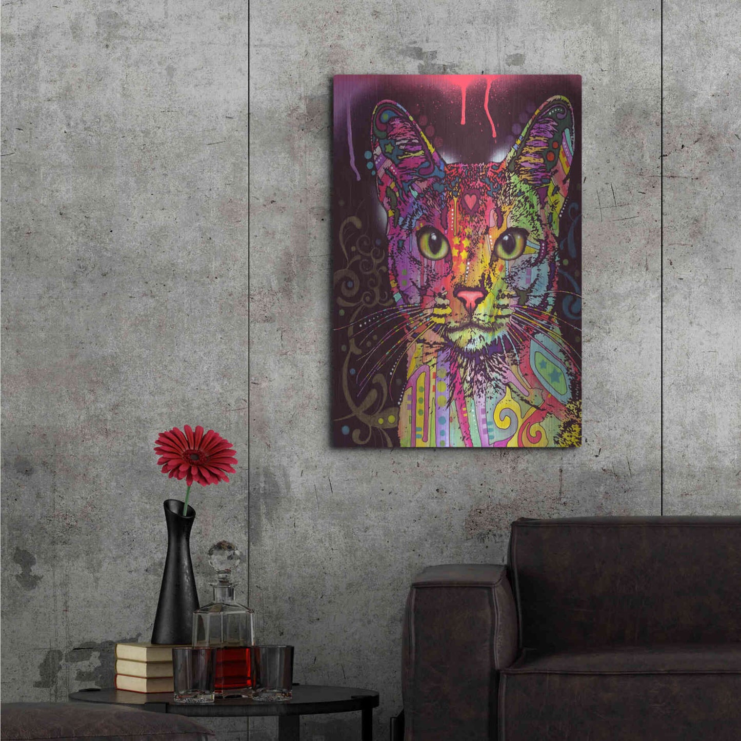 Luxe Metal Art 'Abyssinian' by Dean Russo, Metal Wall Art,24x36
