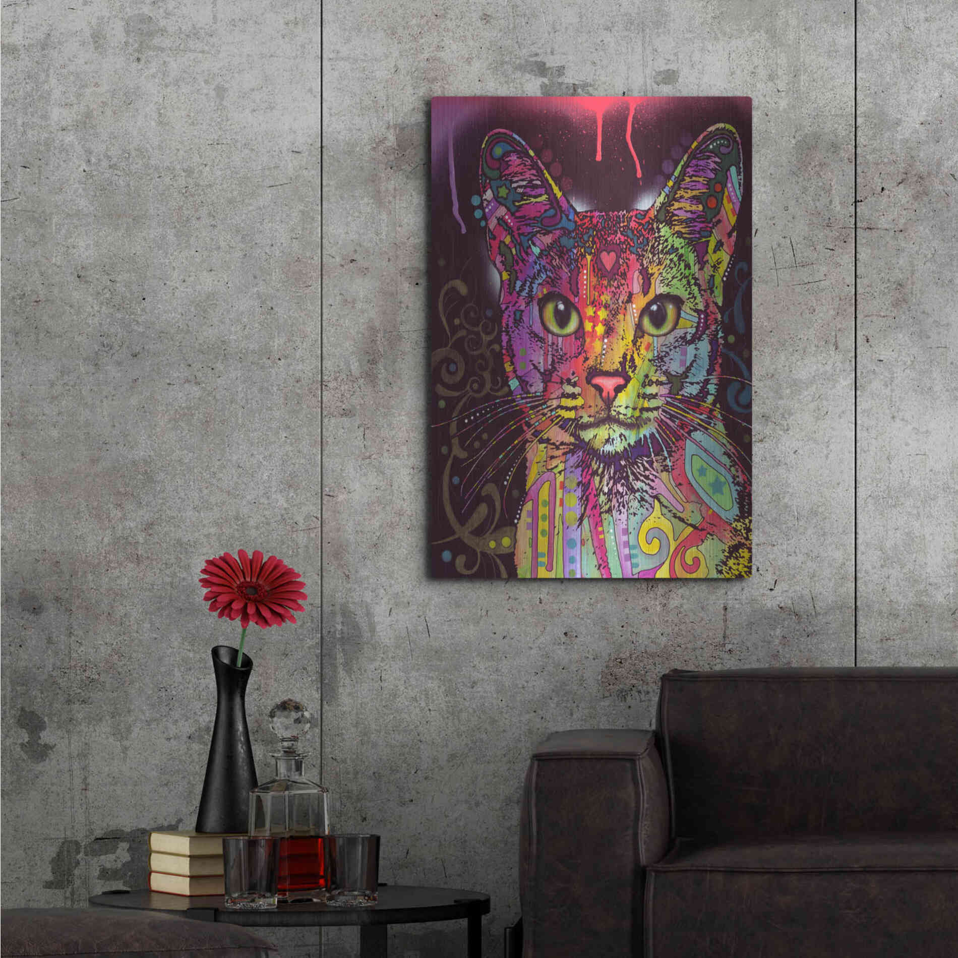 Luxe Metal Art 'Abyssinian' by Dean Russo, Metal Wall Art,24x36