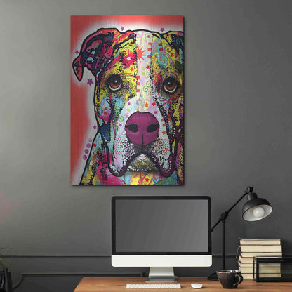 Luxe Metal Art 'American Bulldog 1' by Dean Russo, Metal Wall Art,24x36