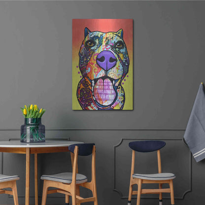 Luxe Metal Art 'Bark Don’T Bite' by Dean Russo, Metal Wall Art,24x36