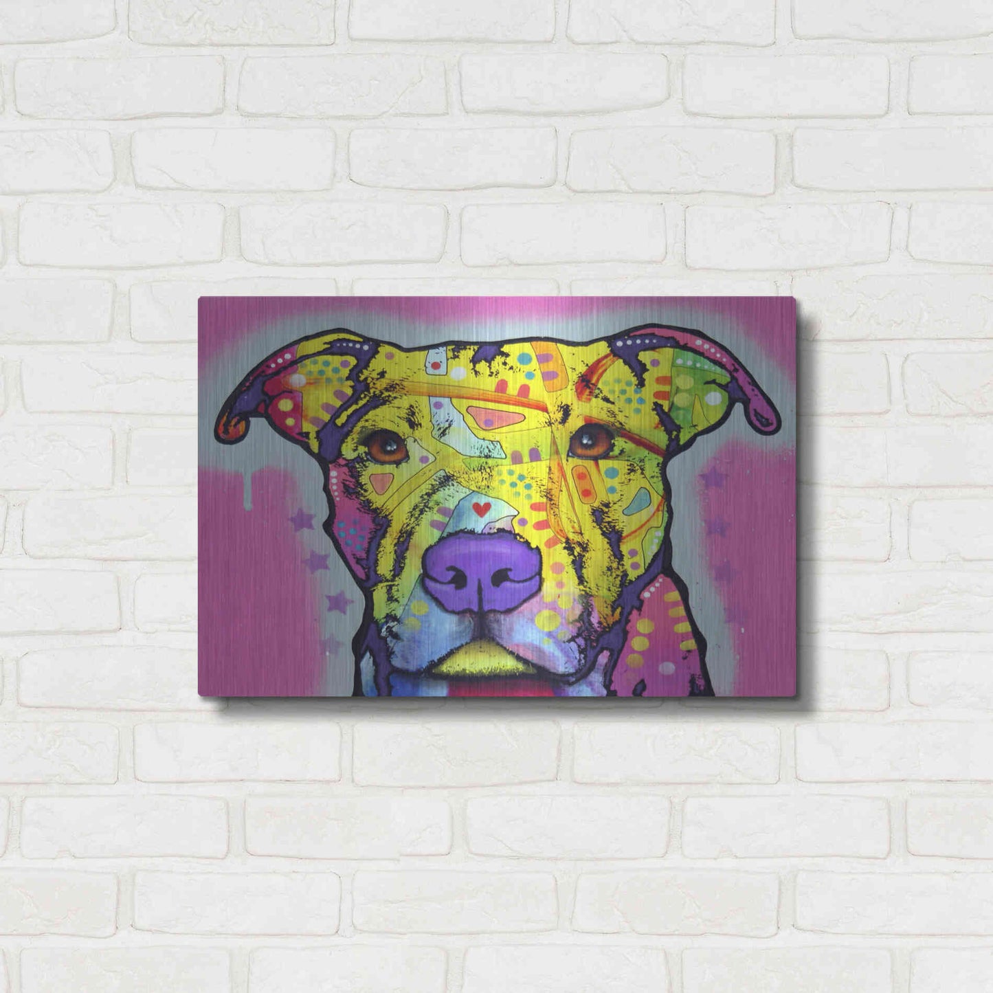 Luxe Metal Art 'Focused Pit' by Dean Russo, Metal Wall Art,24x16