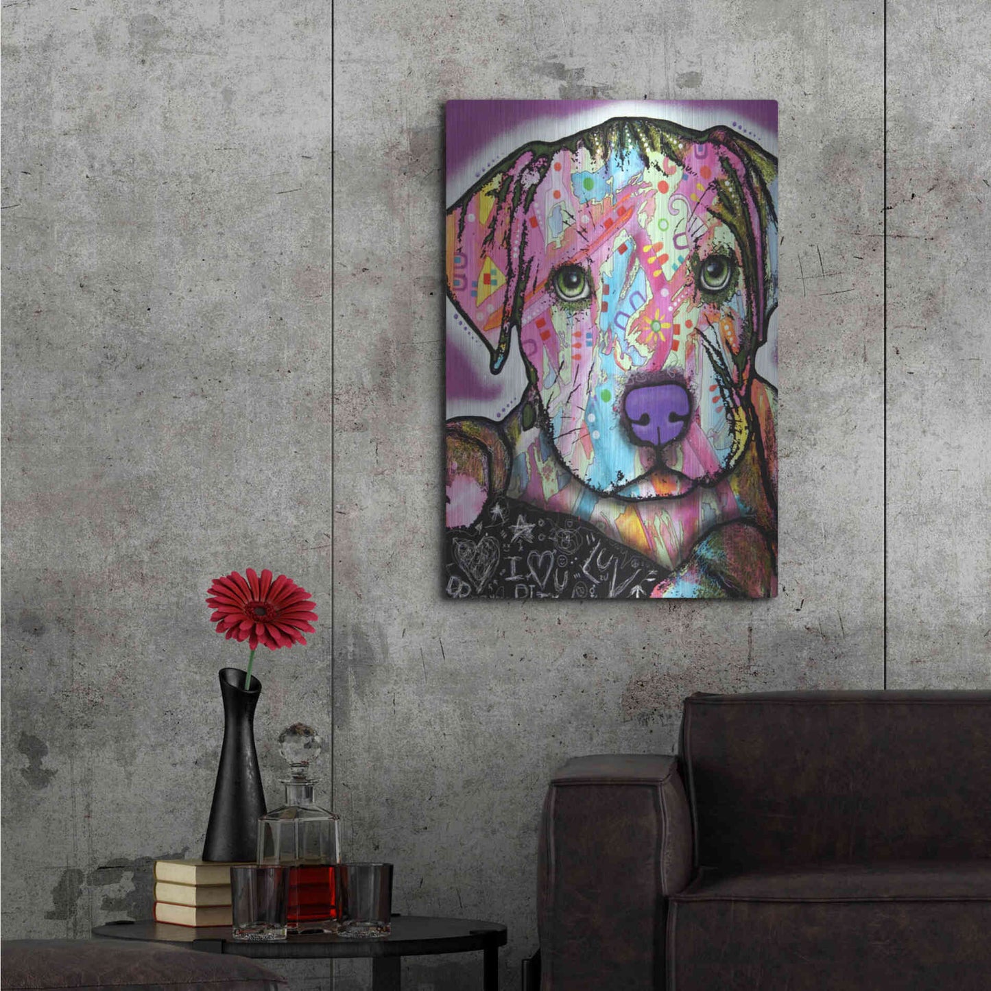 Luxe Metal Art 'Baby Pit' by Dean Russo, Metal Wall Art,24x36