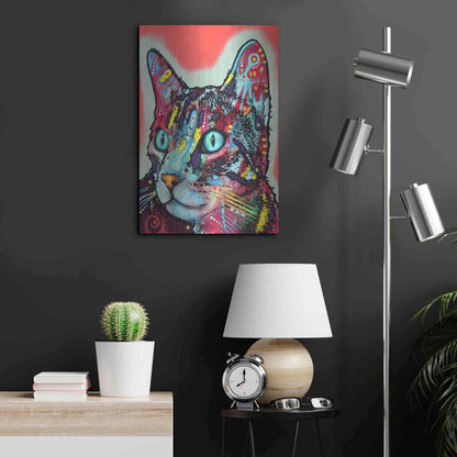 Luxe Metal Art 'Curious Cat' by Dean Russo, Metal Wall Art,16x24