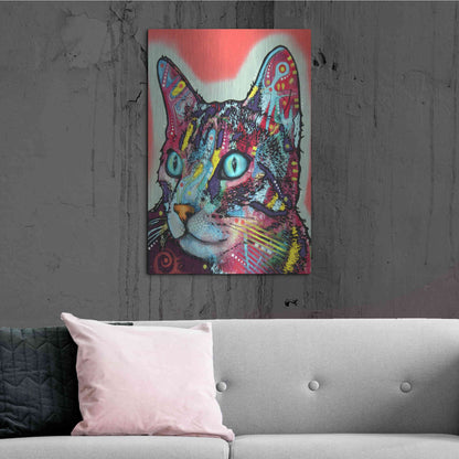 Luxe Metal Art 'Curious Cat' by Dean Russo, Metal Wall Art,24x36