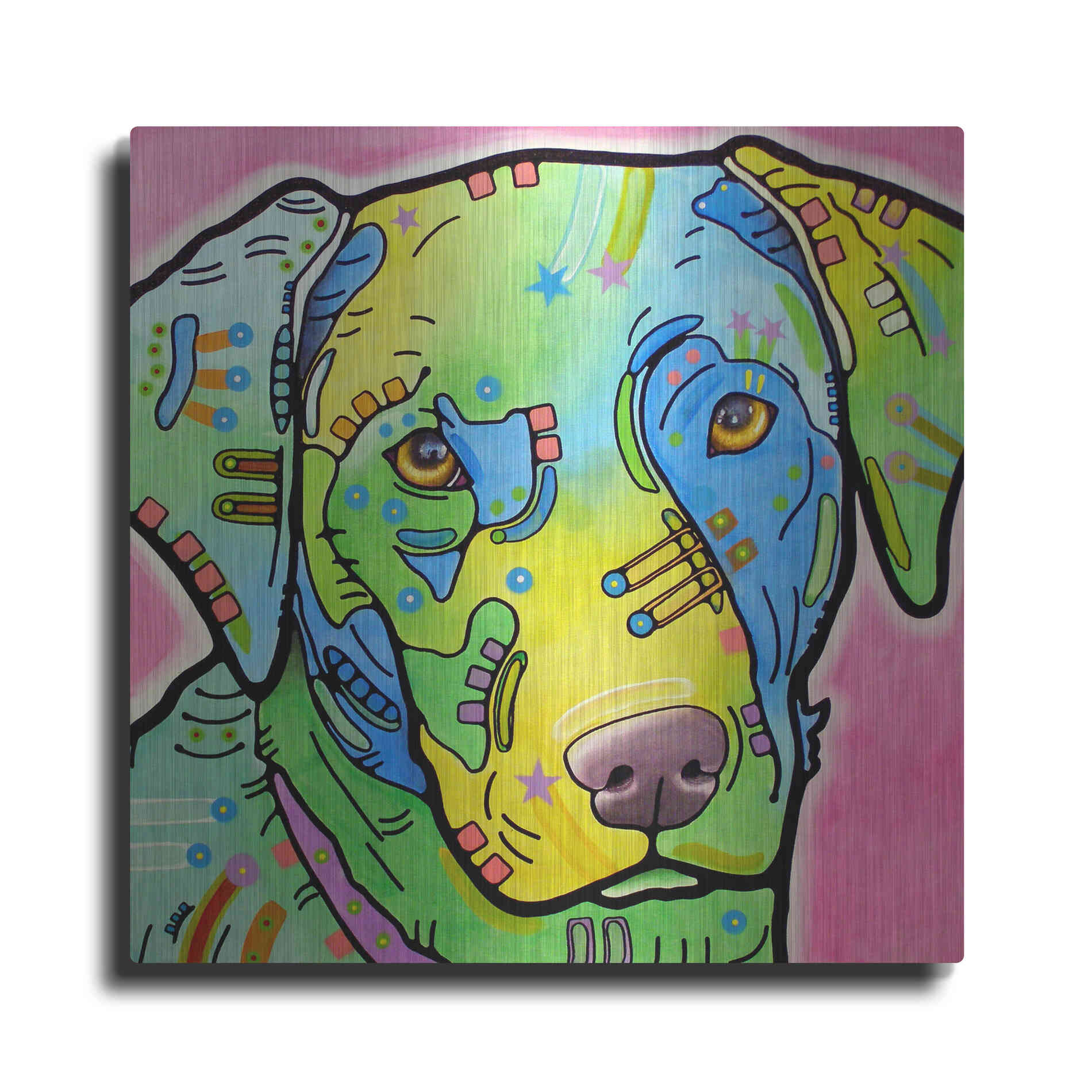 Luxe Metal Art 'Labrador' by Dean Russo, Metal Wall Art