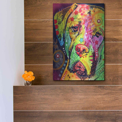 Luxe Metal Art 'Mastiff' by Dean Russo, Metal Wall Art,12x16