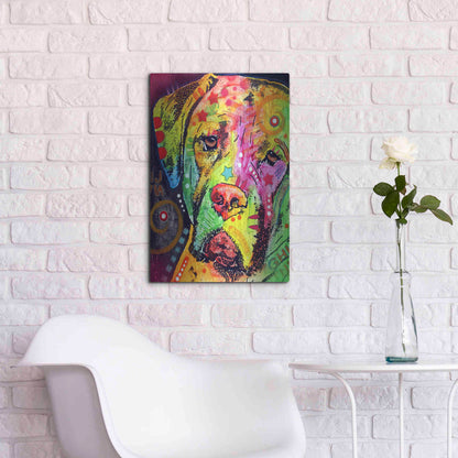 Luxe Metal Art 'Mastiff' by Dean Russo, Metal Wall Art,16x24