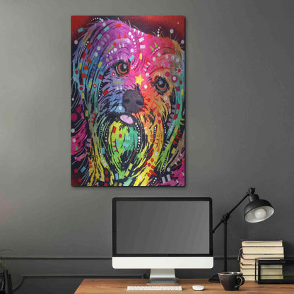 Luxe Metal Art 'Yorkie 2' by Dean Russo, Metal Wall Art,24x36