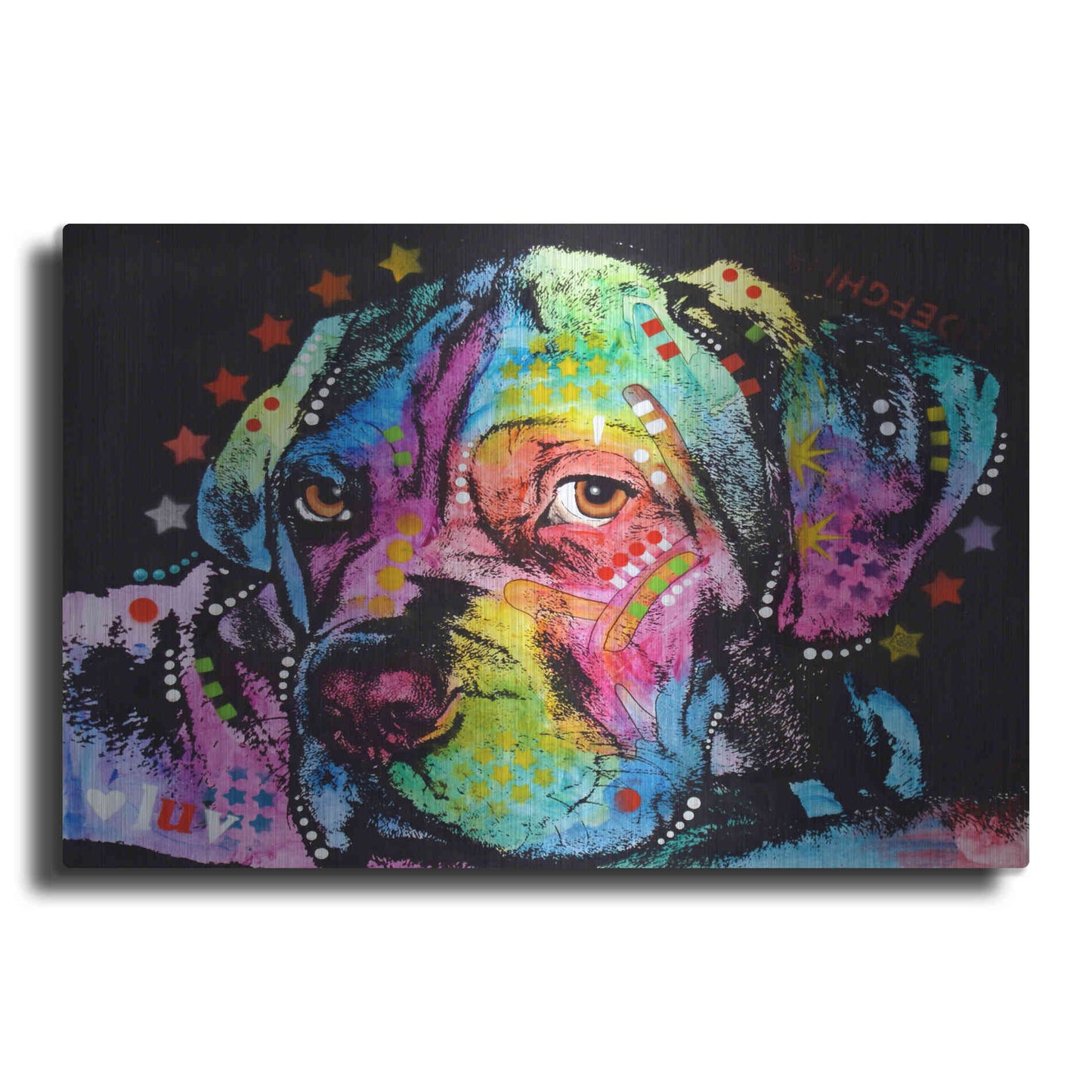 Luxe Metal Art 'Young Mastiff' by Dean Russo, Metal Wall Art