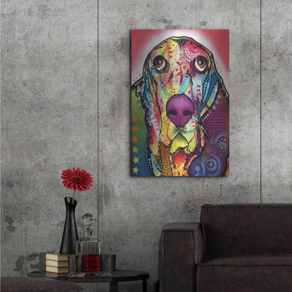 Luxe Metal Art 'Basset 1' by Dean Russo, Metal Wall Art,24x36