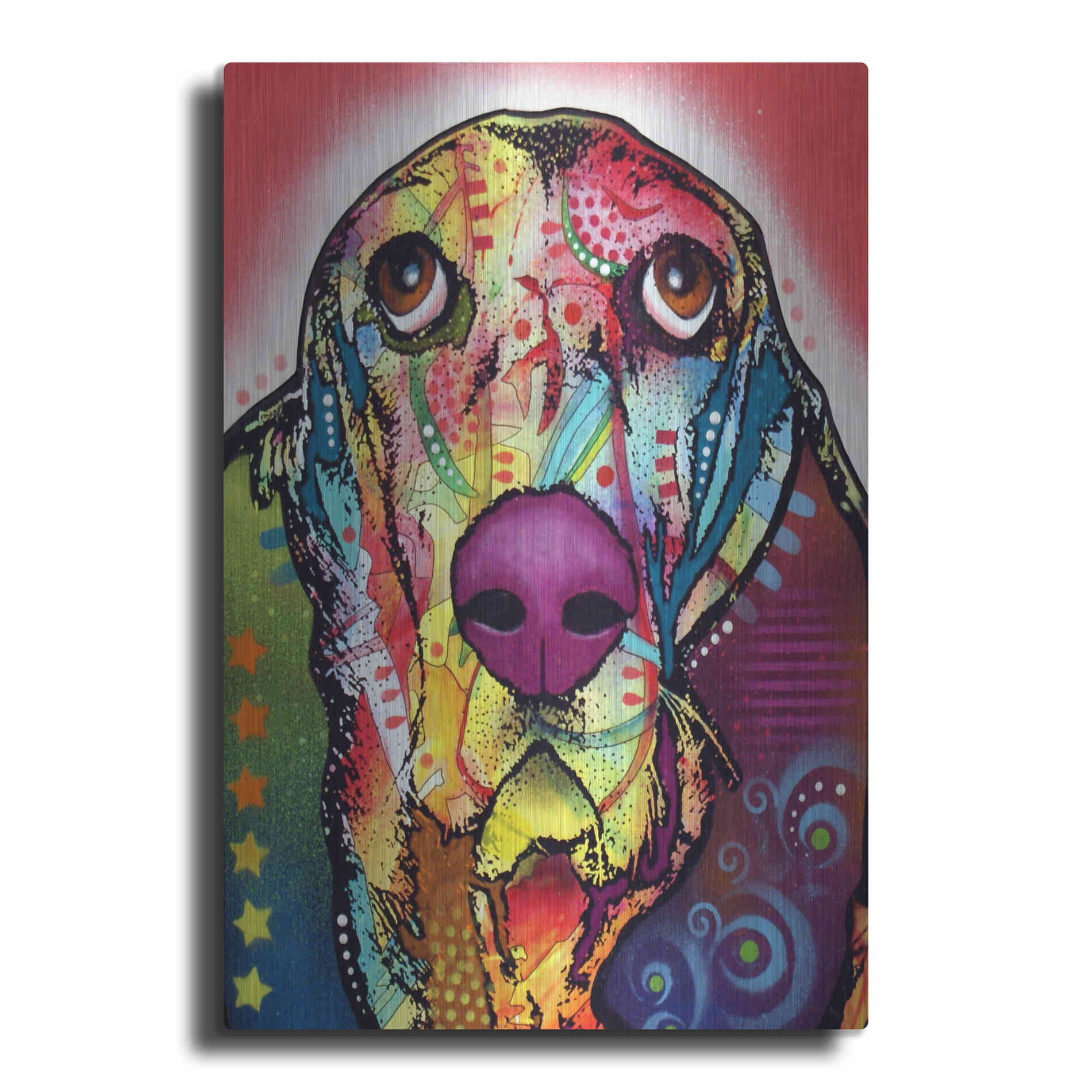 Luxe Metal Art 'Basset 1' by Dean Russo, Metal Wall Art