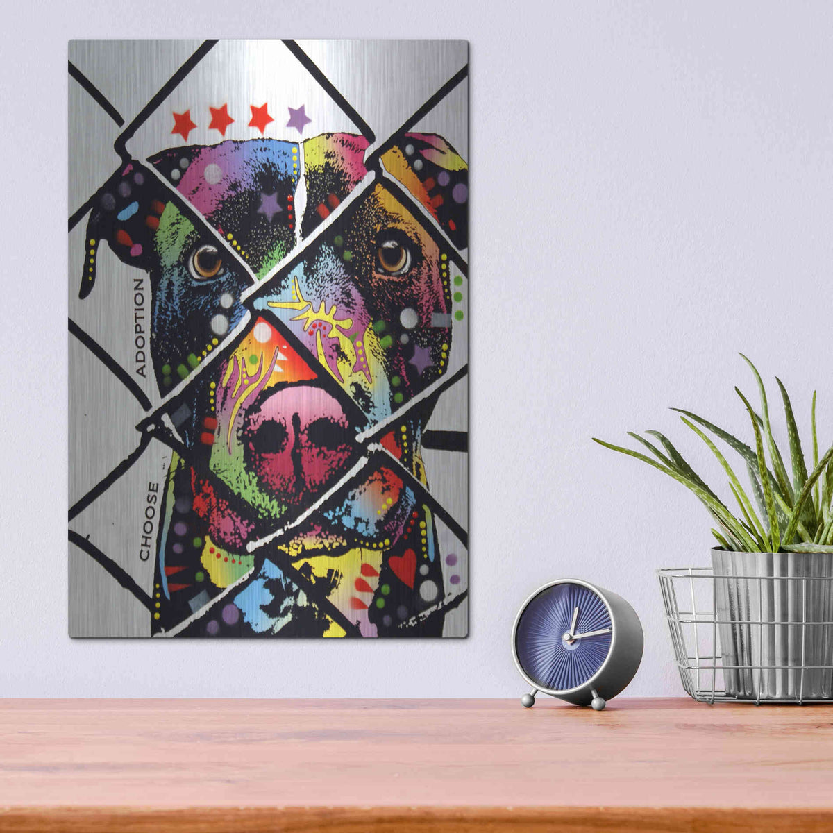 Luxe Metal Art 'Choose Adoption' by Dean Russo, Metal Wall Art,12x16