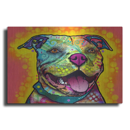 Luxe Metal Art 'Dewey Pit Bull' by Dean Russo, Metal Wall Art