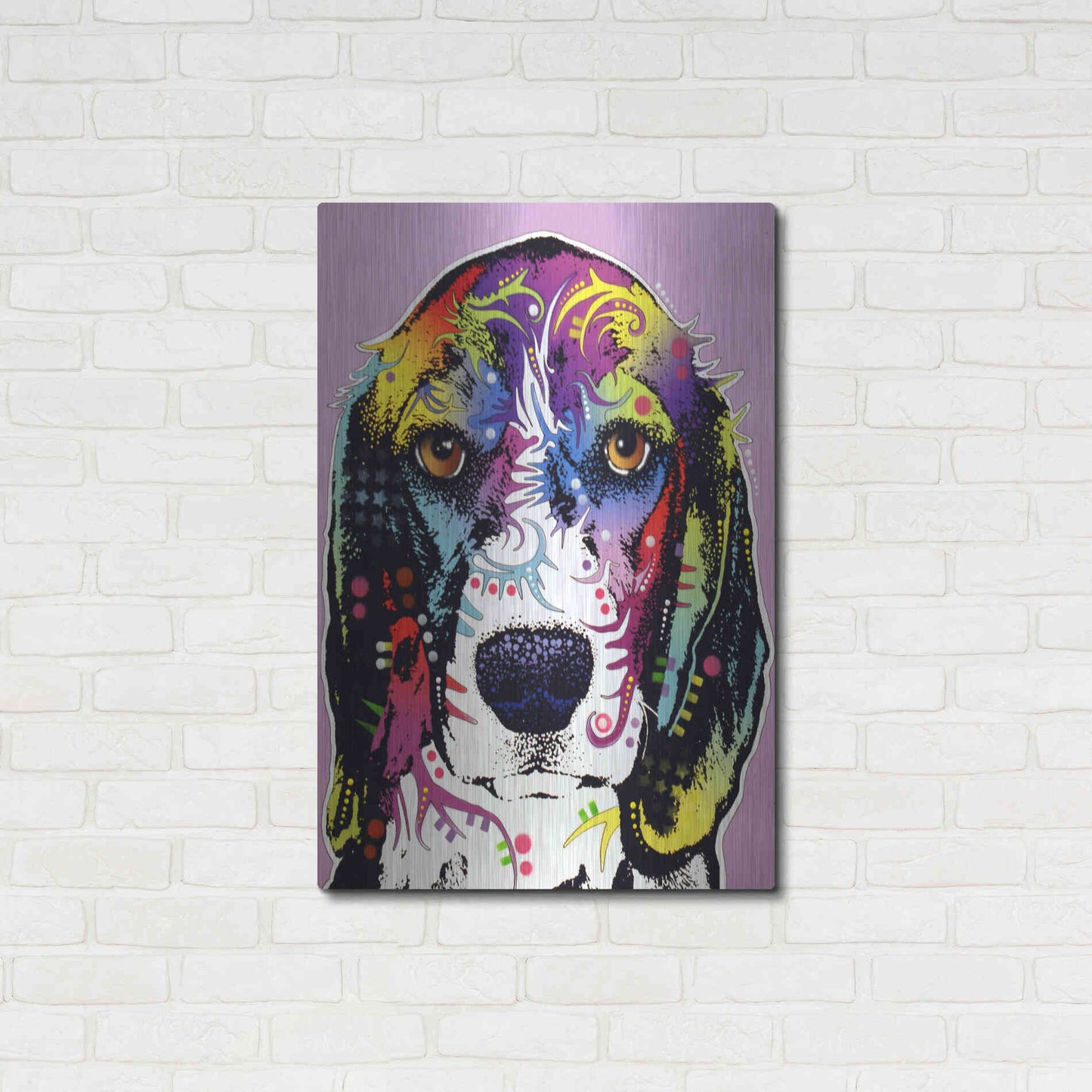 Luxe Metal Art '4 Beagle' by Dean Russo, Metal Wall Art,24x36