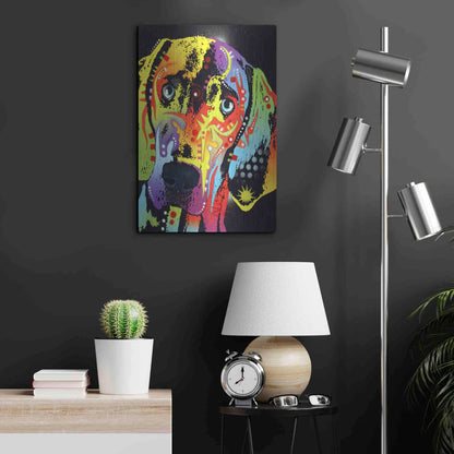 Luxe Metal Art 'Weimaraner' by Dean Russo, Metal Wall Art,16x24