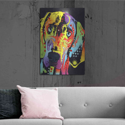 Luxe Metal Art 'Weimaraner' by Dean Russo, Metal Wall Art,24x36