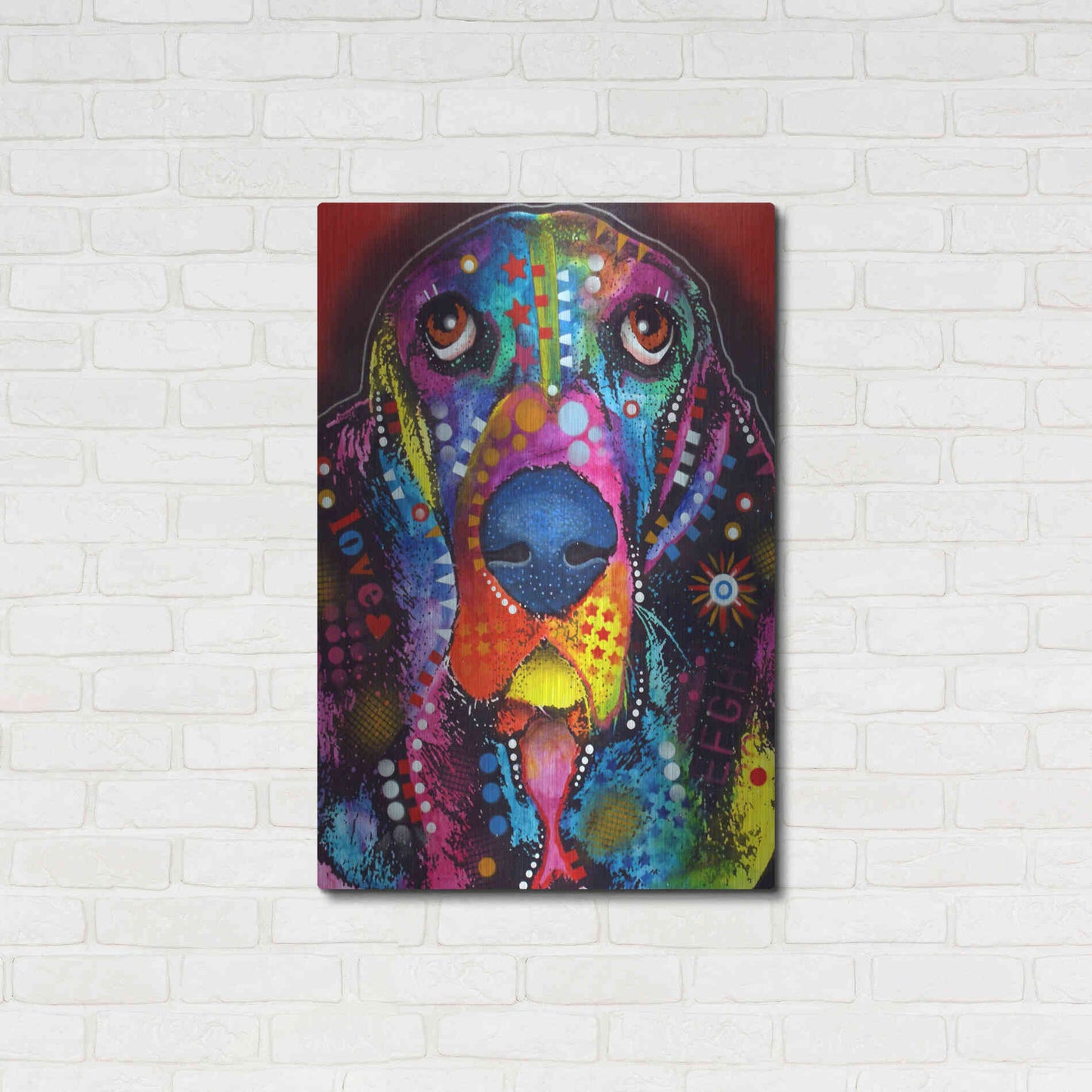 Luxe Metal Art 'Basset 2' by Dean Russo, Metal Wall Art,24x36