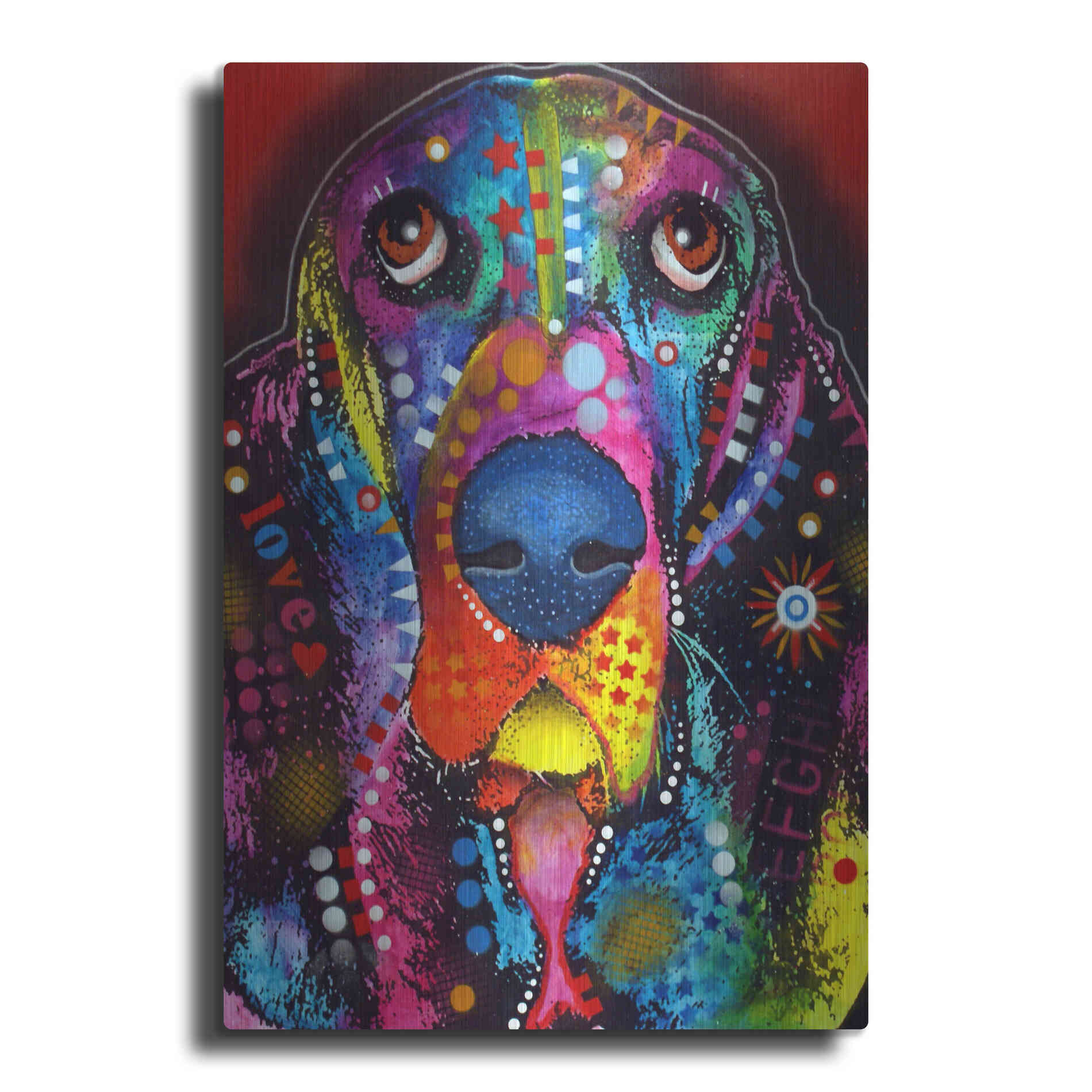 Luxe Metal Art 'Basset 2' by Dean Russo, Metal Wall Art