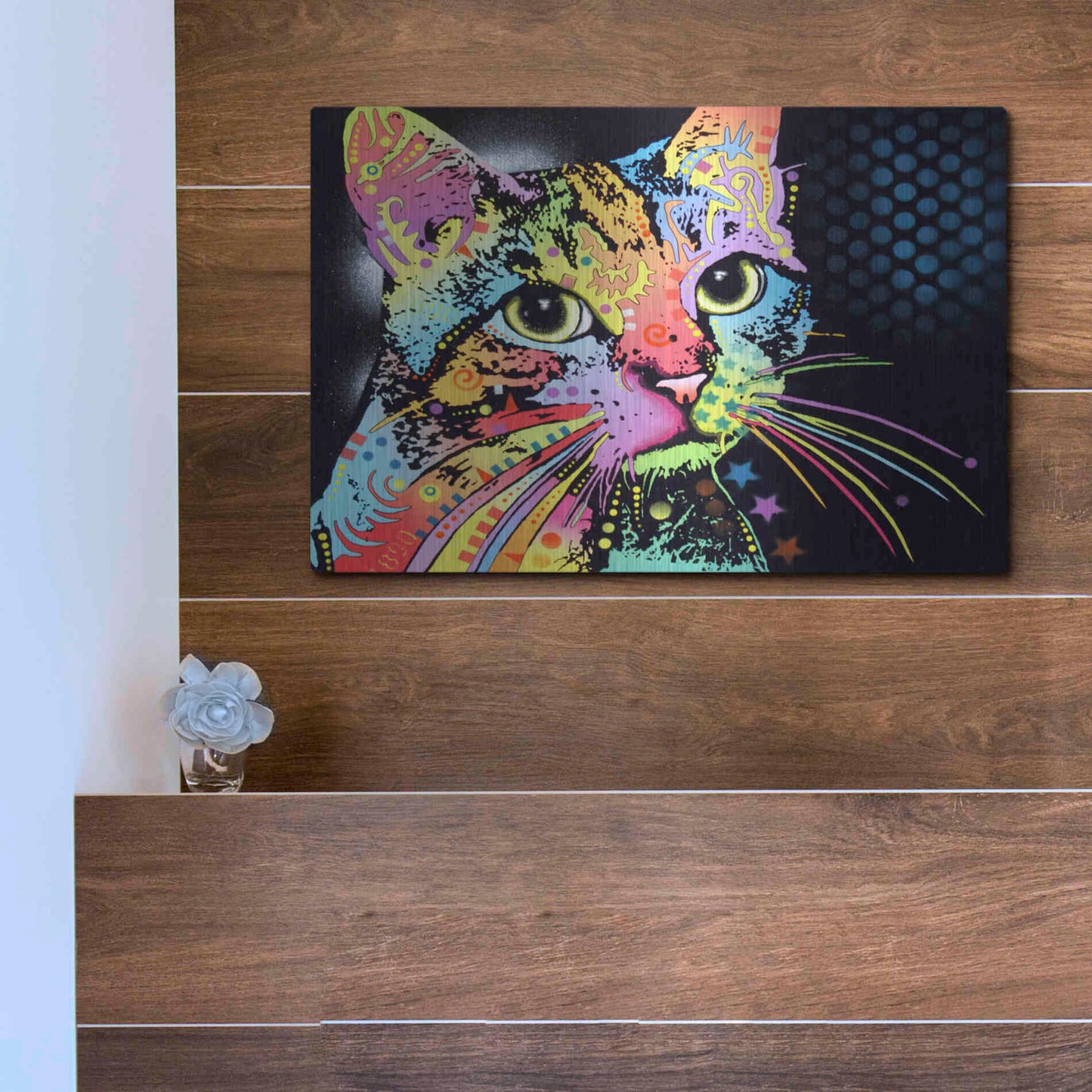 Luxe Metal Art 'Catillac New' by Dean Russo, Metal Wall Art,16x12