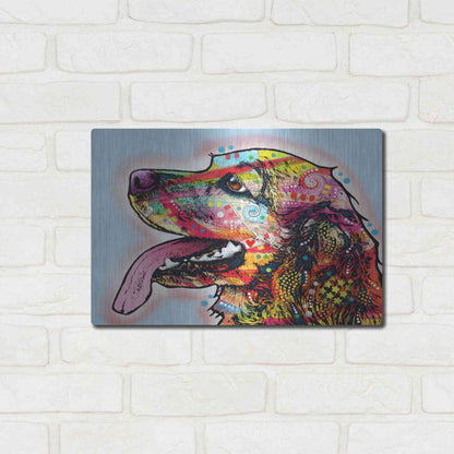 Luxe Metal Art 'Cocker Spaniel 1' by Dean Russo, Metal Wall Art,16x12