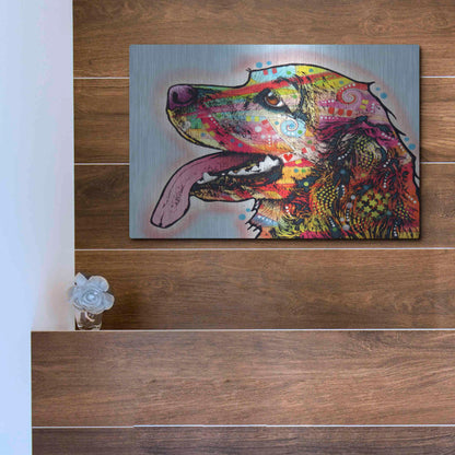 Luxe Metal Art 'Cocker Spaniel 1' by Dean Russo, Metal Wall Art,16x12