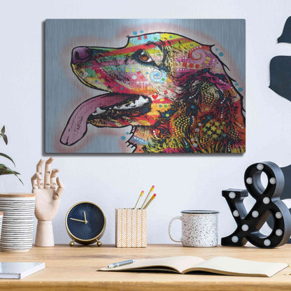 Luxe Metal Art 'Cocker Spaniel 1' by Dean Russo, Metal Wall Art,16x12