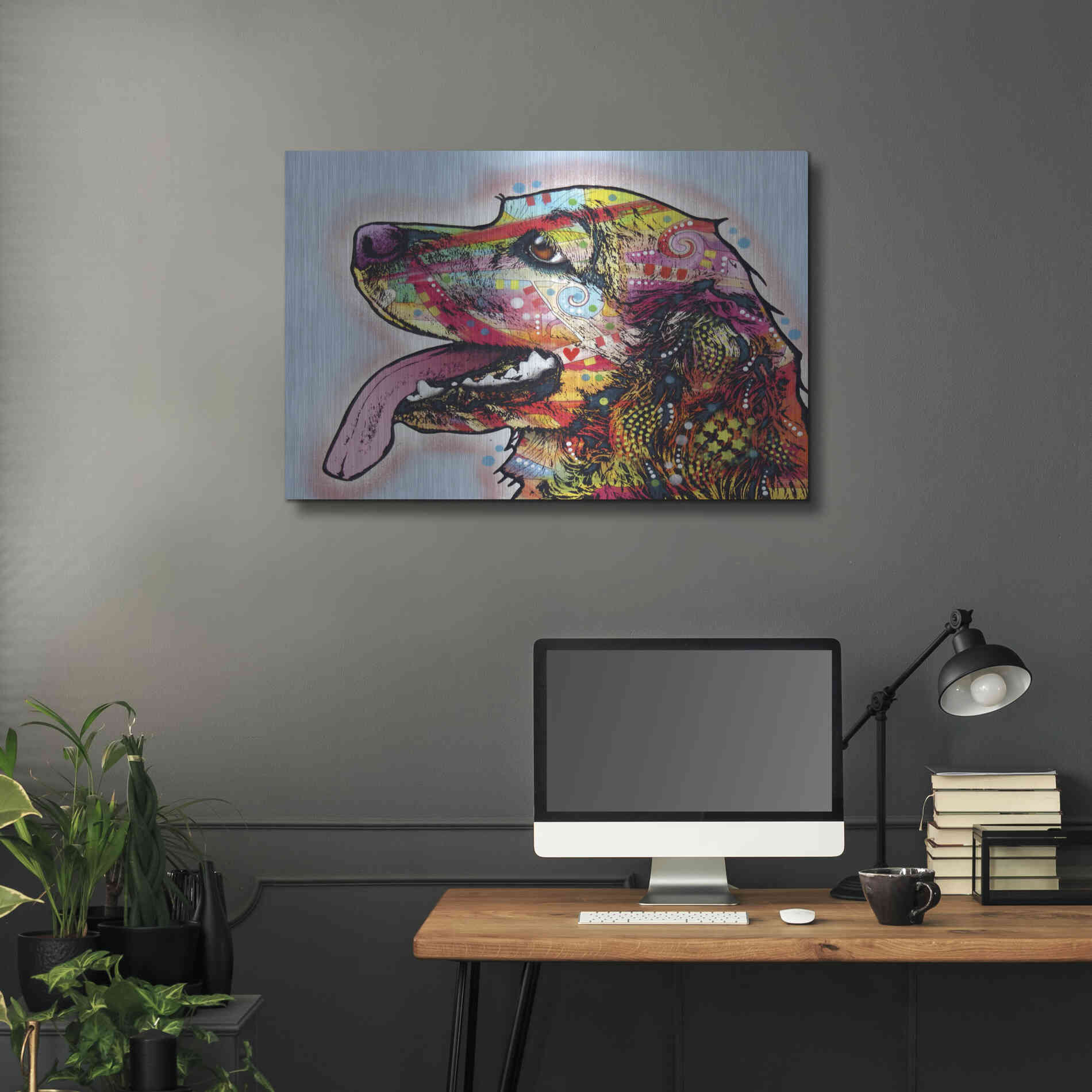 Luxe Metal Art 'Cocker Spaniel 1' by Dean Russo, Metal Wall Art,36x24